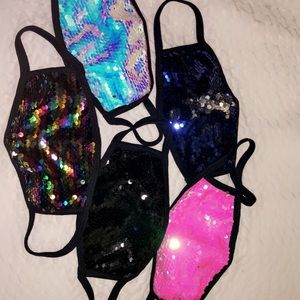 Sequin Face Masks 5 Count